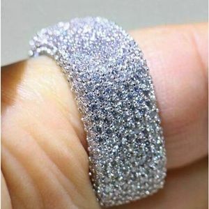 6mm/8mm Ceramic Wedding Band With Cubic Zirconia - Black/White Comfort Fit Ring For Men & Women, Sizes 5-12 - View #11